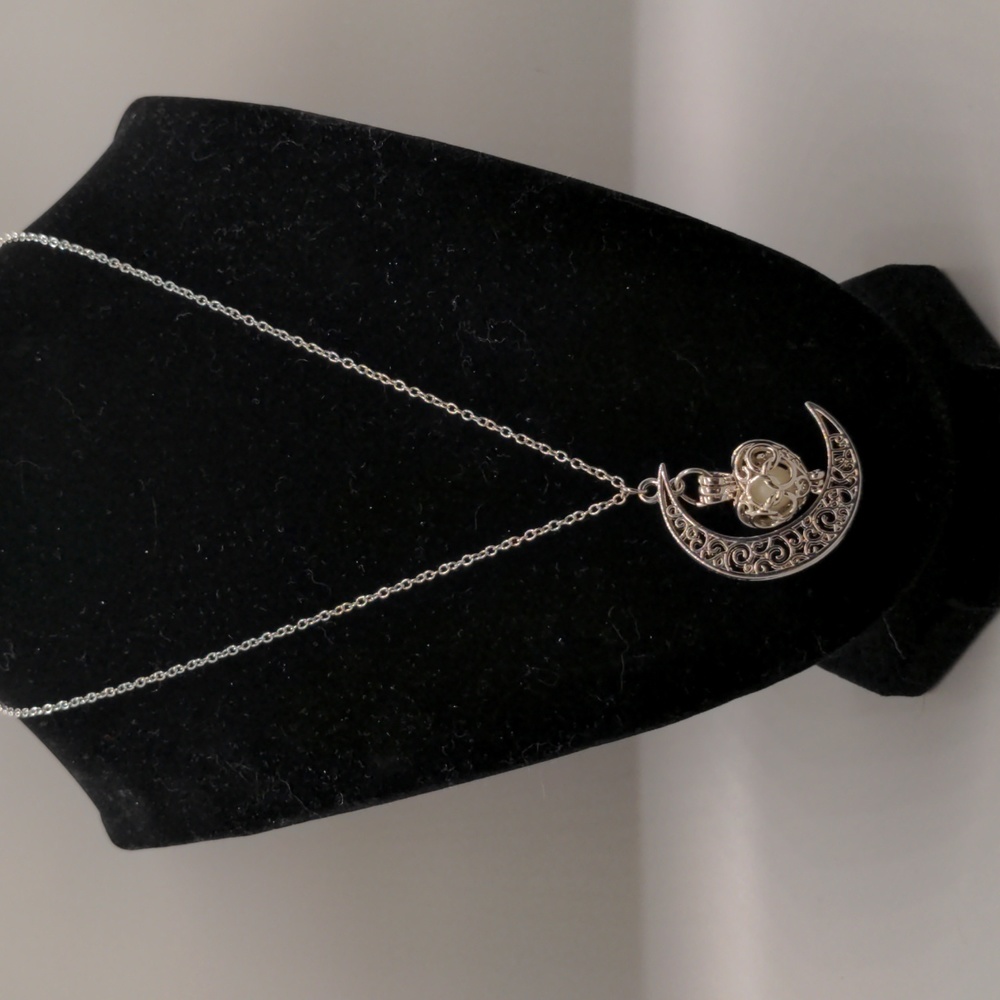 Moon + Heart Necklace